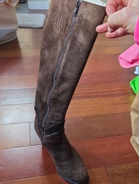 Dana Davis Tall Brown Suede Knee-High Boot